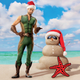 The Deep and his snowman friend.